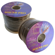 Кабель микрофонный 1 жила (диам.5,8мм), CU, 100м, черный, круглый, на катушке