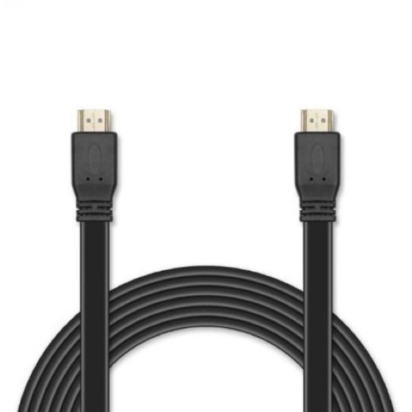 Шнур E-Cable HDMI - HDMI, 15м, v1.4, 3D, Hi-Speed, flat-series, black (EC555150)