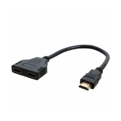 Перехідник Comp штекер HDMI - гніздо 2хHDMI, 0.2м, gold (CP55559) Перехідник Comp штекер HDMI - гніздо 2хHDMI, 0.2м, gold (CP55559)