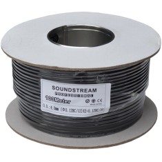 Кабель микрофонный 2 жилы (диам.4,0мм), CU, 100м, черный, круглый, на катушке