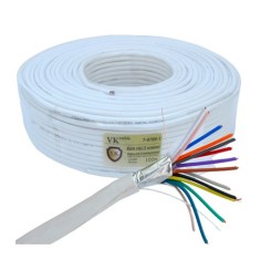 Кабель сигнальный VKcable 14 жил (7х0.22мм) в экране, CCA, 100м, белый Кабель сигнальный VKcable 14 жил (7х0.22мм) в экране, CCA, 100м, белый