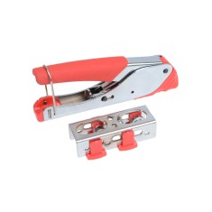 Інструмент обтискний EXtools HT-519A для компресійних F, BNCіRCA роз'ємів Інструмент обтискний EXtools HT-519A для компресійних F, BNCіRCA роз'ємів