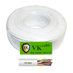 Кабель сигнальный VKcable 24 жил (7х0.22мм) без экрана, CCA, 100м, белый Кабель сигнальный VKcable 24 жил (7х0.22мм) без экрана, CCA, 100м, белый