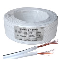 Кабель питания 2 жилы (0.5мм.кв), CCA, 100м, белый Кабель питания 2 жилы (0.5мм.кв), CCA, 100м, белый