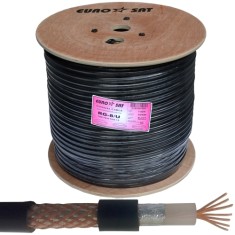 Кабель коаксіальний RG-8/U (7x0,72CU+7,2PE+AL+104х0,12CCA), багатожильний, діам-10.0мм, чорний, 305м Кабель коаксіальний RG-8/U (7x0,72CU+7,2PE+AL+104х0,12CCA), багатожильний, діам-10.0мм, чорний, 305м