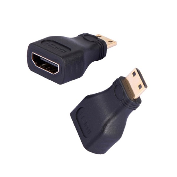 Переходник E-Cable штекер mini HDMI - гнездо HDMI, gold (EC555511)
