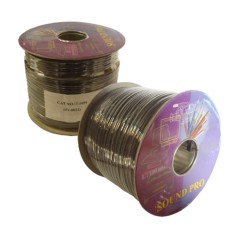 Кабель низькочастотний 2 жили в екрані (діам.4,0x8,0мм), CU, 100м, чорний, плоский, на котушці Кабель низькочастотний 2 жили в екрані (діам.4,0x8,0мм), CU, 100м, чорний, плоский, на котушці