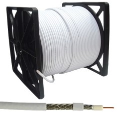 Кабель коаксиальный RG-6/80 (F660BV) CommSpace, одножильный, диам-6.8мм, белый, на катушке, 305м