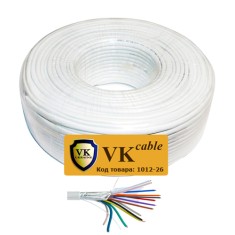 Кабель сигнальный VKcable 14 жил (7х0.22мм) в экране, CU, 100м, белый Кабель сигнальный VKcable 14 жил (7х0.22мм) в экране, CU, 100м, белый