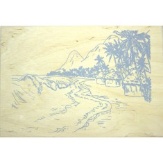 Фанера з контуром для випалювання ;Долина;