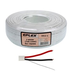Кабель сигнальный EPLEX 2 жилы (7х0.22мм) без экрана, CU, 100м, белый Кабель сигнальный EPLEX 2 жилы (7х0.22мм) без экрана, CU, 100м, белый