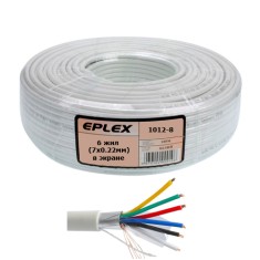 Кабель сигнальный EPLEX 6 жил (7х0.22мм) в экране, CU, 100м, белый Кабель сигнальный EPLEX 6 жил (7х0.22мм) в экране, CU, 100м, белый