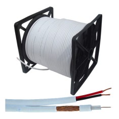 Кабель RG-59 (0.6CU+112/0.12CCA) +2x0.5мм CU, 305м, білий Кабель RG-59 (0.6CU+112/0.12CCA) +2x0.5мм CU, 305м, білий