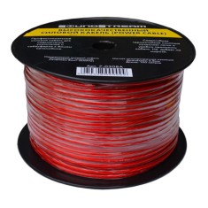 Кабель питания 1 жила (8мм.кв), CCA, 100м, прозрачно-красный, на катушке Кабель питания 1 жила (8мм.кв), CCA, 100м, прозрачно-красный, на катушке