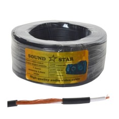 Кабель низькочастотний 1 жила в екрані (діам.1,6мм), CU, 100м, чорний, круглий Кабель низькочастотний 1 жила в екрані (діам.1,6мм), CU, 100м, чорний, круглий