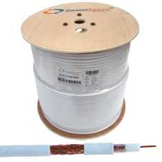 Кабель коаксиальный RG-6/96CCA (1,02CCS+CCA-foil+96x0,12), одножильный, диам-6.8мм, белый, на катушке, 305м