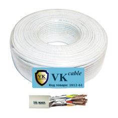 Кабель сигнальный VKcable 16 жил (7х0.22мм) в экране, CCA, 100м, белый Кабель сигнальный VKcable 16 жил (7х0.22мм) в экране, CCA, 100м, белый