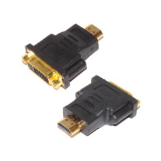 Перехідник Comp гніздо DVI - штекер HDMI, gold (CP555517) Перехідник Comp гніздо DVI - штекер HDMI, gold (CP555517)