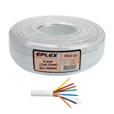 Кабель сигнальный EPLEX 8 жил (7х0.22мм) без экрана, CCA, 100м, белый Кабель сигнальный EPLEX 8 жил (7х0.22мм) без экрана, CCA, 100м, белый
