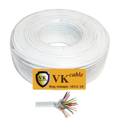 Кабель сигнальний VKcable 10 жил (7х0.22мм) в екрані, CU, 100м, білий Кабель сигнальний VKcable 10 жил (7х0.22мм) в екрані, CU, 100м, білий
