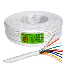 Кабель сигнальный VKcable 10 жил (7х0.22мм) без экрана, CCA, 100м, белый Кабель сигнальный VKcable 10 жил (7х0.22мм) без экрана, CCA, 100м, белый