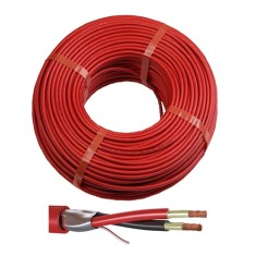 Кабель для пожарной сигнализации 2 жилы (2х0.22мм) в экране, CU, 100м, красный Кабель для пожарной сигнализации 2 жилы (2х0.22мм) в экране, CU, 100м, красный