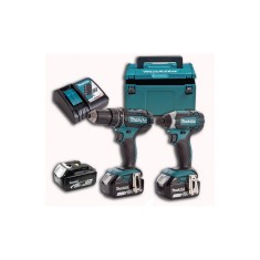 Набор инструментов Makita LXT-1 (дрель-шуруповерт DDF482, ударный шуруповерт DTD152, аккумулятор BL1850B — 3шт., зарядное устройство DC18RС, кейс Makp Набор инструментов Makita LXT-1 (дрель-шуруповерт DDF482, ударный шуруповерт DTD152, аккумулятор BL1850B — 3шт., зарядное устройство DC18RС, кейс Makp