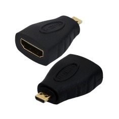 Перехідник Mimax штекер micro HDMI - гніздо HDMI, gold (MX555514) Перехідник Mimax штекер micro HDMI - гніздо HDMI, gold (MX555514)