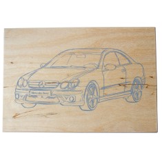 Фанера з контуром для випалювання ;Мерседес;