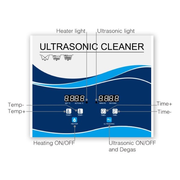 Ультразвуковая ванна (мойка) UCleaner GS0202, 2л, 120Вт  + подогрев/дегазация