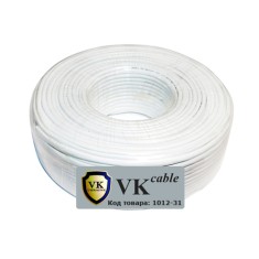 Кабель сигнальный VKcable 2 жилы (7х0.25мм) в экране / 2 жилы питания, CU, 100м, белый Кабель сигнальный VKcable 2 жилы (7х0.25мм) в экране / 2 жилы питания, CU, 100м, белый