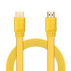 Шнур E-Cable HDMI - HDMI, 1.5м, v1.4, 3D, Hi-Speed, flat-series, yellow (EC555111) Шнур E-Cable HDMI - HDMI, 1.5м, v1.4, 3D, Hi-Speed, flat-series, yellow (EC555111)