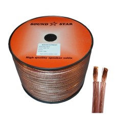 Кабель акустический (2х4.0мм.кв), CU, 100м, прозрачно-розовый, на катушке