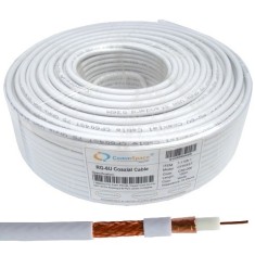 Кабель коаксіальний RG-6/48CCA (1,02CCS+CCA-foil+48x0,12), одножильний, діам-6.8мм, білий, 100м Кабель коаксіальний RG-6/48CCA (1,02CCS+CCA-foil+48x0,12), одножильний, діам-6.8мм, білий, 100м