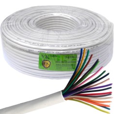 Кабель сигнальный VKcable 20 жил (7х0.22мм) без экрана, CU, 100м, белый Кабель сигнальный VKcable 20 жил (7х0.22мм) без экрана, CU, 100м, белый
