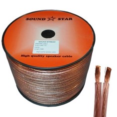 Кабель акустический (2х4.0мм.кв), CCA, 100м, прозрачно-розовый, на катушке