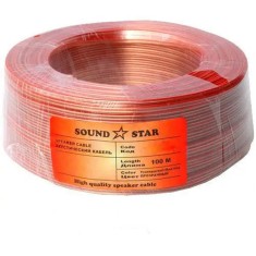 Кабель акустический 60х0.10мм (2х0.5мм.кв), CU, 100м, прозрачно-зеленый