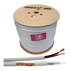 Кабель микрофонный 2 жилы (диам.6,0мм), CU, 100м, прозрачный, круглый, на катушке
