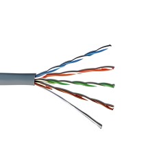 Кабель вита пара FTP(PEM) KW-Link 4x2x(0,51мм.CU), чорний з тросом, Cat.5e, 305м