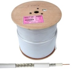 Кабель коаксиальный RG-6 (F690BV) EuroSat, одножильный, диам-6.9мм, черный, на катушке, 305м