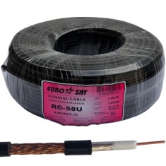 Кабель коаксиальный RG-58U (0,8CU+2,9Phisic.PE+AL+64х0,12CCA), одножильный, диам-5.0мм, черный, 100м