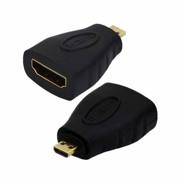 Перехідник E-Cable штекер micro HDMI - гніздо HDMI, gold (EC555513)