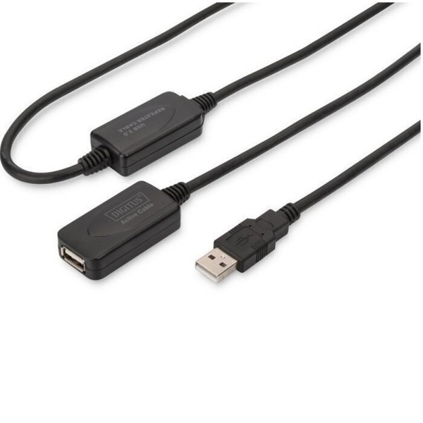 Подовжувач DIGITUS DA-73101 USB 2.0 Active Cable A/M-A/F 15м