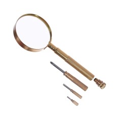 Ручная лупа Magnifier MG18150, увел.- 3Х, диам.- 90мм с набором отверток в ручке Ручная лупа Magnifier MG18150, увел.- 3Х, диам.- 90мм с набором отверток в ручке