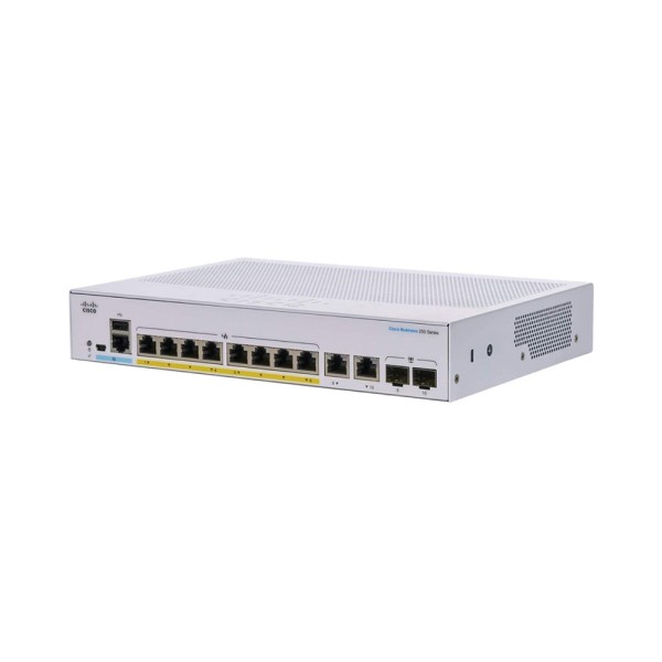 Коммутатор Cisco CBS250-8P-E-2G-EU