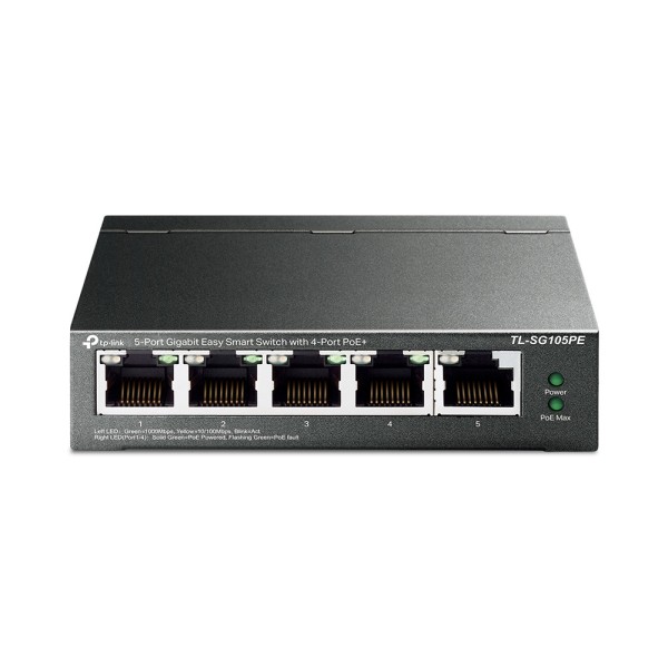 Комутатор TP-LINK TL-SG105PE 5xGE/4xPoE+ 65W EasySmart