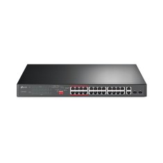 Коммутатор TP-LINK TL-SL1226P 24xFE/24xPoE+ 250W 2xGE 2xcomboGE/SFP 19 Коммутатор TP-LINK TL-SL1226P 24xFE/24xPoE+ 250W 2xGE 2xcomboGE/SFP 19