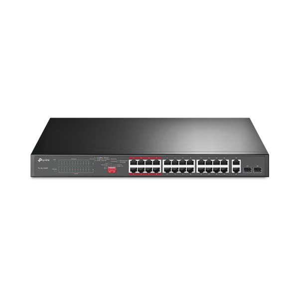 Коммутатор TP-LINK TL-SL1226P 24xFE/24xPoE+ 250W 2xGE 2xcomboGE/SFP 19