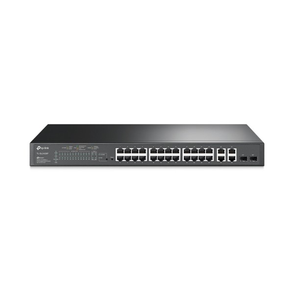 Комутатор TP-LINK TL-SL2428P 24xFE/PoE+ 250W 4xGE 2xcomboGE/SFP L2 Smart Switch 19