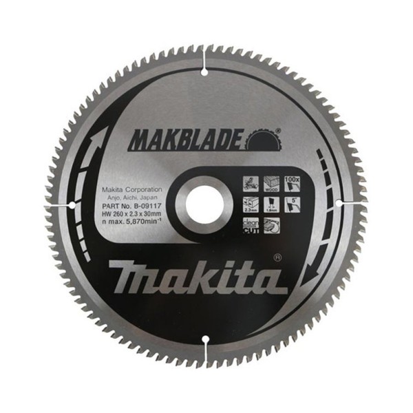 Пиляльний диск Makita MAKBlade 260 мм (B-09117)